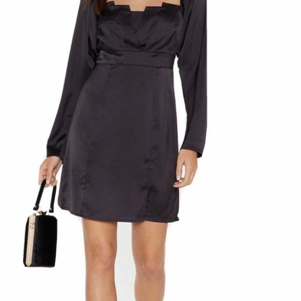 Nasty-gal Women's Black and Grey Dress